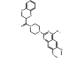 Doxazosin structure, CAS 74191-85-8