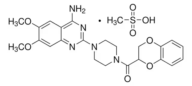 Doxazosin mesylate structure, CAS 77883-43-3
