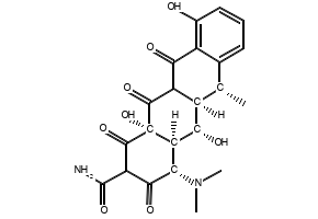 Doxycycline hydrate structure, CAS 564-25-0