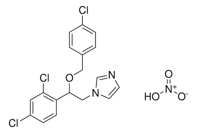 Econazole nitrate structure, CAS 24169-02-6
