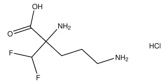Eflornithine hydrochloride structure, CAS 68278-23-9