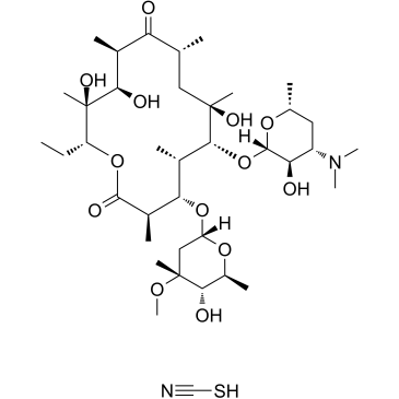 Erythromycin thiocyanate structure, CAS 7704-67-8
