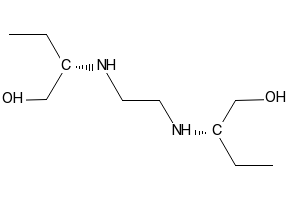 Ethambutol structure, CAS 74-55-5