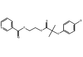 Etofibrate structure, CAS 31637-97-5