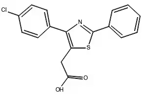 Fentiazac structure, CAS 18046-21-4