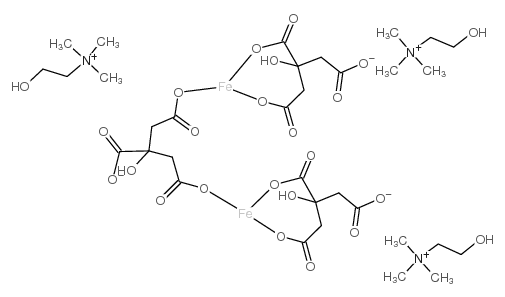 Ferric choline citrate structure, CAS 1336-80-7