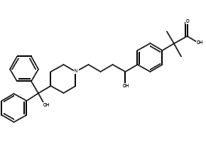 Fexofenadine structure, CAS 83799-24-0