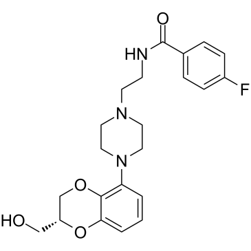 Flesinoxan structure, CAS 98206-10-1