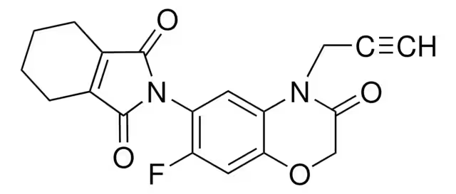 Flumioxazin structure, CAS 103361-09-7