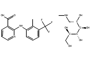 Flunixin meglumine structure, CAS 42461-84-7