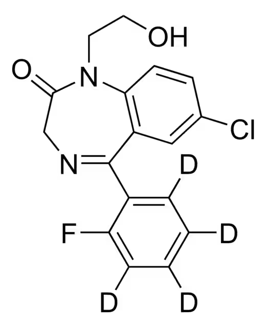Flurazepam structure, CAS 17617-23-1