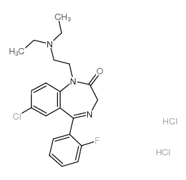 Flurazepam dihydrochloride structure, CAS 1172-18-5