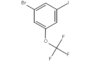 1-Bromo-3-iodo-5-trifluoromethoxybenzene structure, CAS 845866-78-6