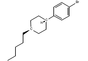 1-Bromo-4-(trans-4-n-pentylcyclohexyl)benzene structure, CAS 79832-89-6