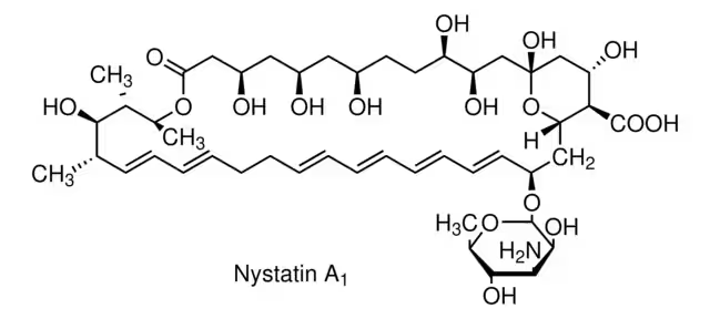 Nystatin structure, CAS 1400-61-9