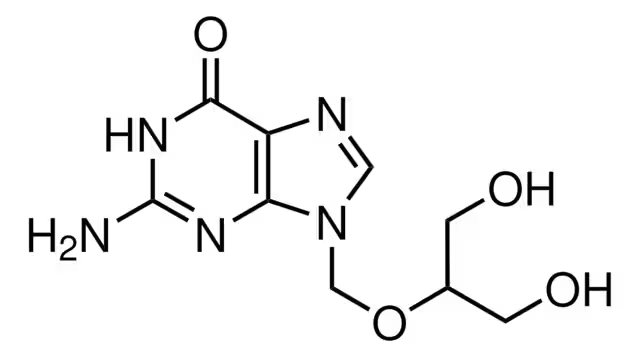 Ganciclovir structure, CAS 82410-32-0