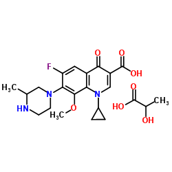 Gatifloxacin lactate structure, CAS 160738-57-8