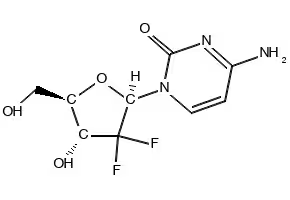 Gemcitabine structure, CAS 95058-81-4