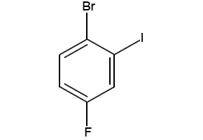 1-Bromo-4-fluoro-2-iodobenzene structure, CAS 202865-72-3