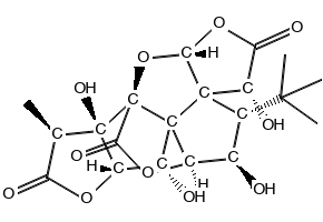 Ginkgolide C structure, CAS 15291-76-6