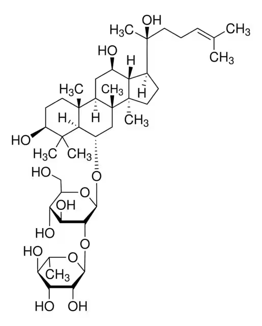 Ginsenoside Rg2 structure, CAS 52286-74-5