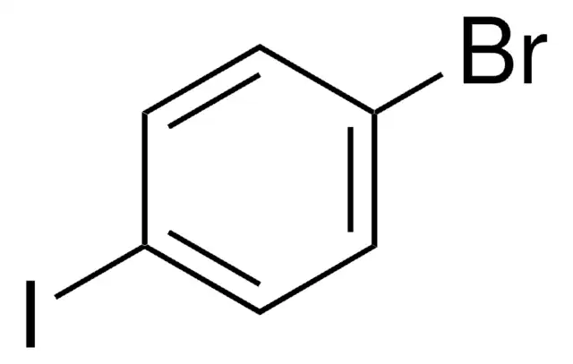 1-Bromo-4-iodobenzene structure, CAS 589-87-7