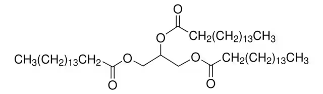 Glycerol tripalmitate structure, CAS 555-44-2