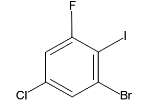 1-Bromo-5-chloro-3-fluoro-2-iodobenzene structure, CAS 201849-16-3