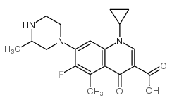 Grepafloxacin structure, CAS 119914-60-2