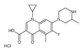 Grepafloxacin hydrochloride structure, CAS 161967-81-3