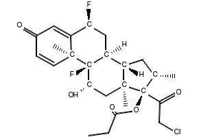 Halobetasol propionate structure, CAS 66852-54-8