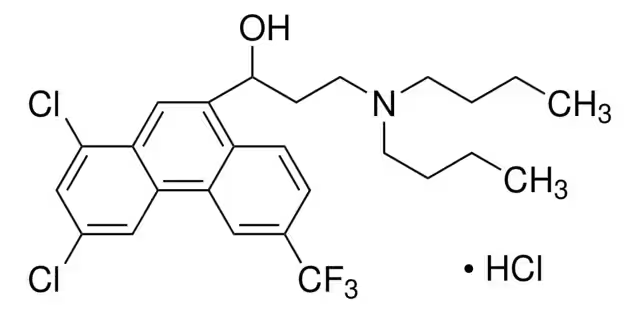 Halofantrine structure, CAS 69756-53-2