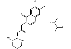 Halofuginone lactate structure, CAS 82186-71-8