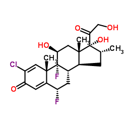 Halometasone hydrate structure, CAS 50629-82-8