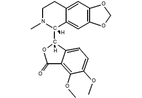 Hydrastine structure, CAS 118-08-1
