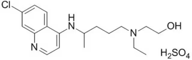 Hydroxychloroquine sulfate structure, CAS 747-36-4