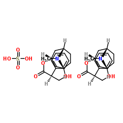 Hyoscyamine sulfate structure, CAS 620-61-1