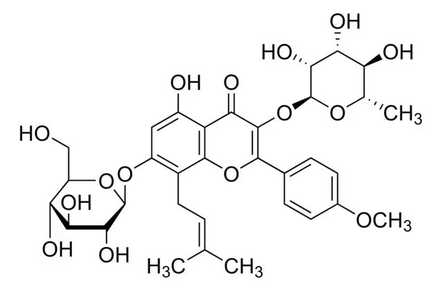 Icariin structure, CAS 489-32-7