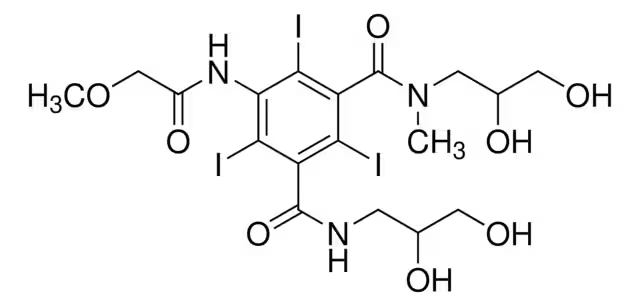 Iopromide structure, CAS 73334-07-3