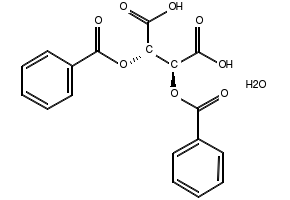 (+)-Dibenzoyl-D-tartaric acid monohydrate structure, CAS 80822-15-7