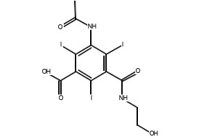 Ioxitalamic acid structure, CAS 28179-44-4