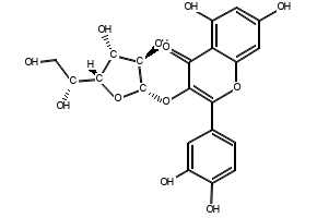 Isoquercitrin structure, CAS 21637-25-2