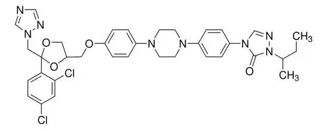 Itraconazole structure, CAS 84625-61-6