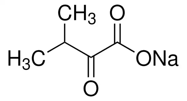 Ketovaline sodium salt structure, CAS 3715-29-5
