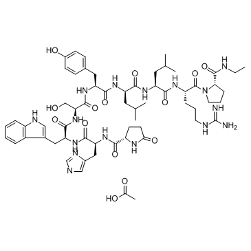 Leuprolide acetate structure, CAS 74381-53-6