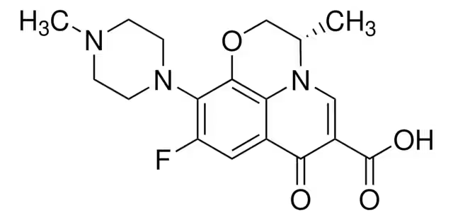 Levofloxacin structure, CAS 100986-85-4