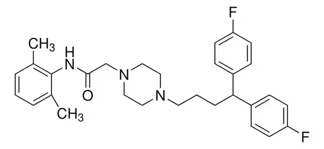 Lidoflazine structure, CAS 3416-26-0
