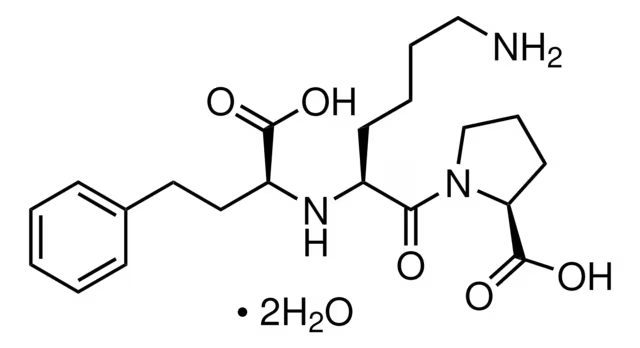 Lisinopril structure, CAS 83915-83-7