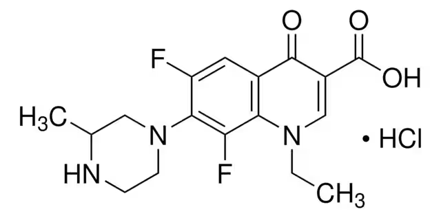 Lomefloxacin hydrochloride structure, CAS 98079-52-8