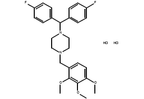 Lomerizine Hydrochlortde structure, CAS 101477-54-7